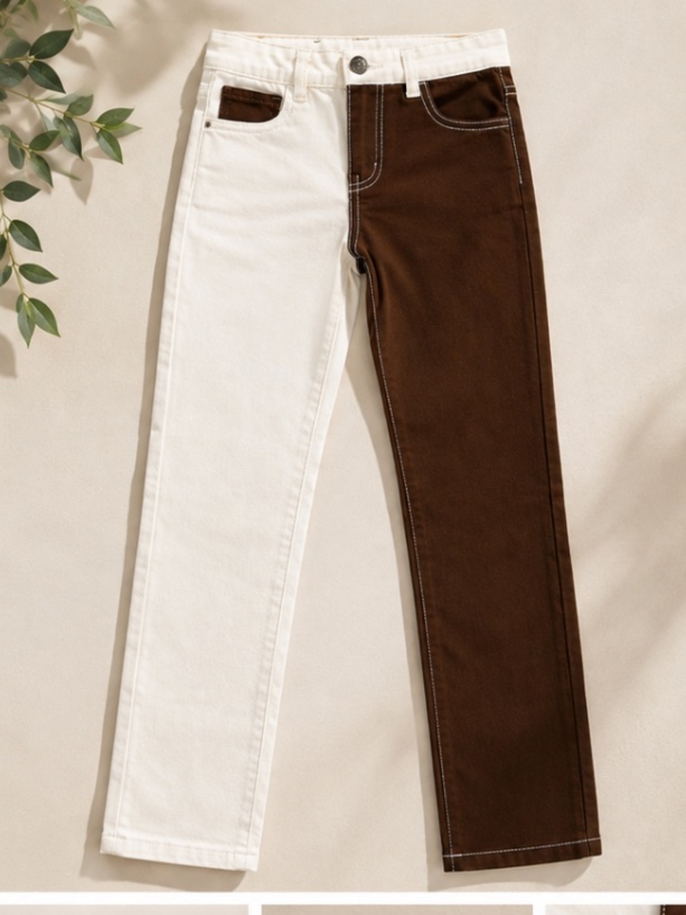 Abercrombie Kids Jeans, Brown and White Abercrombie Jeans, Abercrombie & Fitch